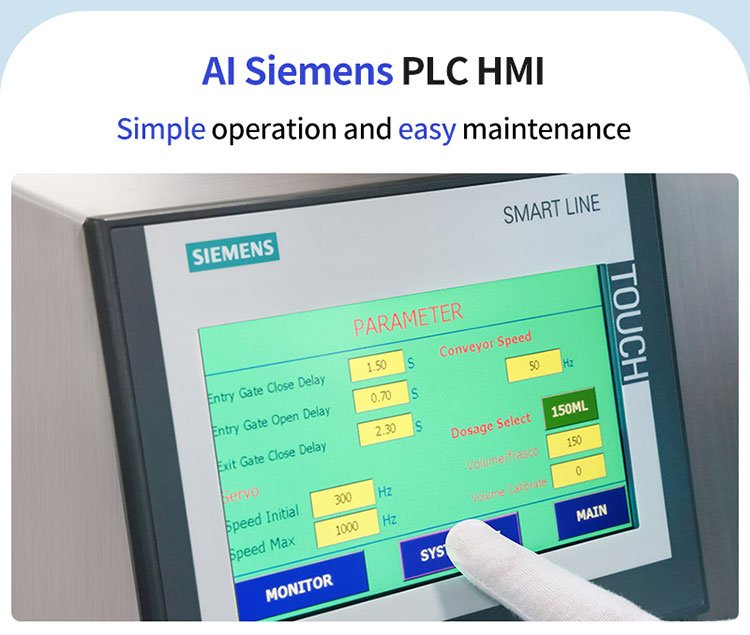 PLC liquid filling machine