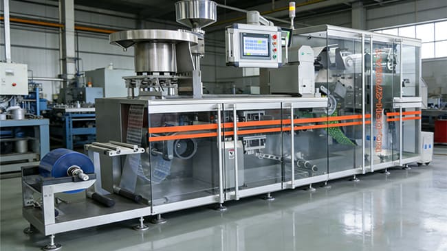 blister packing machine in a damp workshop