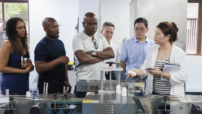 Customer visit and machine demonstration