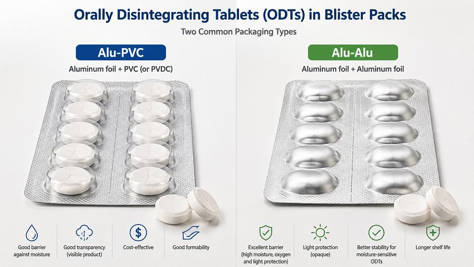 Alu-PVC and Alu-Alu blister pack