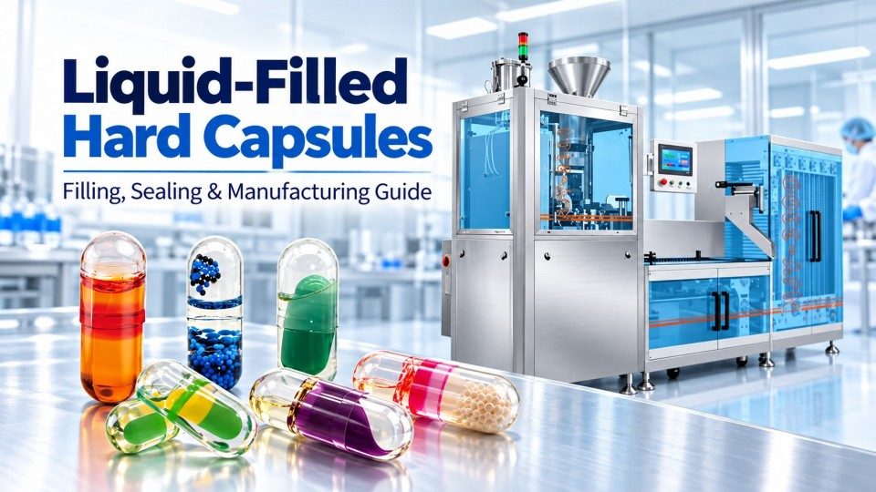 Liquid-filled hard capsule fill types including oil pellets and mini capsules with shell compatibility